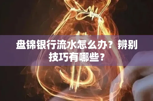 盘锦银行流水怎么办？辨别技巧有哪些？